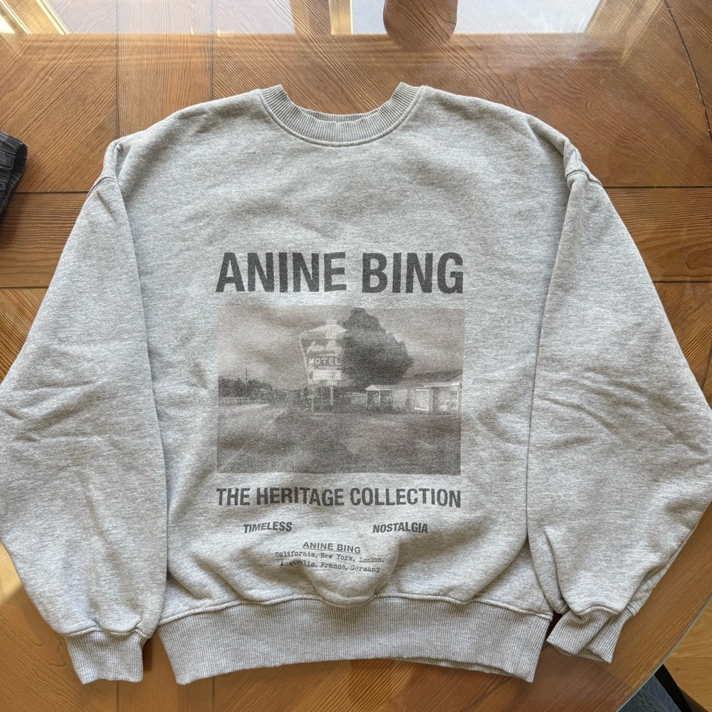 Anine Bing Heather Gray Sweatshirt
